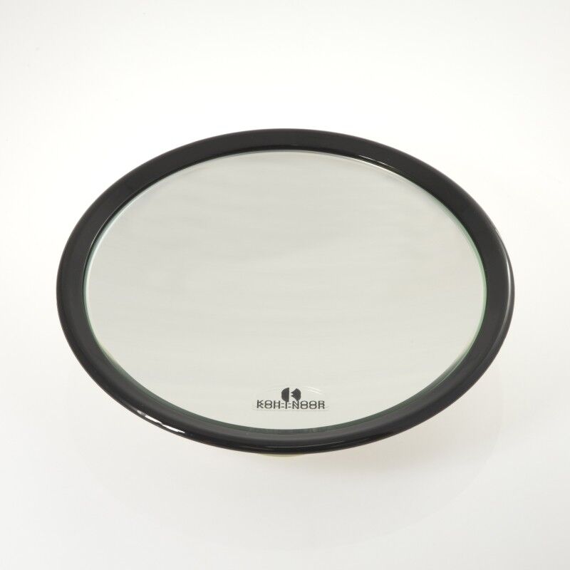 Koh-i-Noor Einseitiger Spiegel X6 mit 3 Saugnäpfen, 5511N-6, schwarz 5511N-6