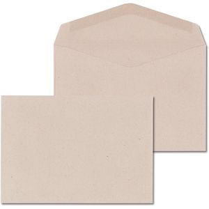 ÖKI Briefumschläge Recycling grau, C6, ohne Fenster, nassklebend, 80g/m², 1000 Stück