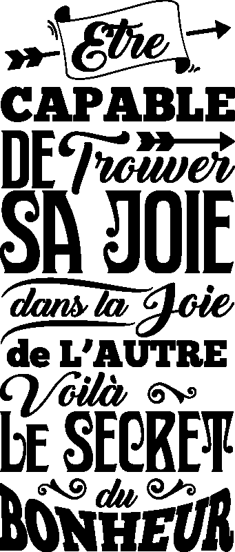 Ambiance-sticker Sticker citation Voilà le secret du bonheur ...