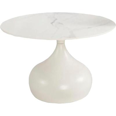 Couchtisch PAROLI, weiß (weiß, weiß, weiß marmoriert), B:70cm H:41cm T:70cm, Tische, Couchtisch