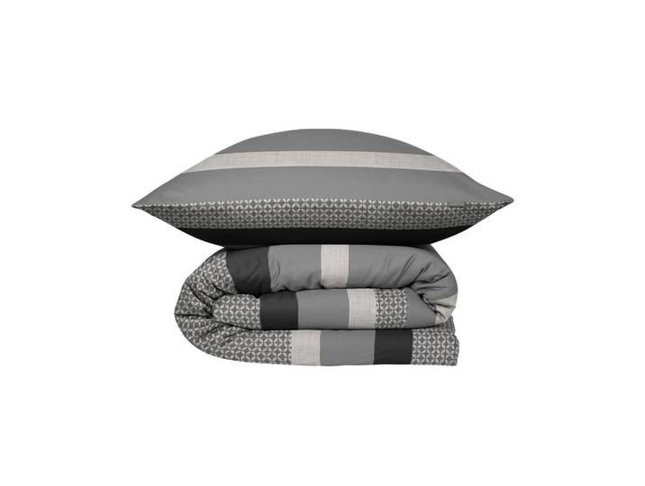 Schiesser Bettwäscheset Dion - Renforcé - 2-teilig - 135x200 cm - Grau, 135x200 cm, Heimtextilien, Bettwäsche & Leintücher, Bettwäsche