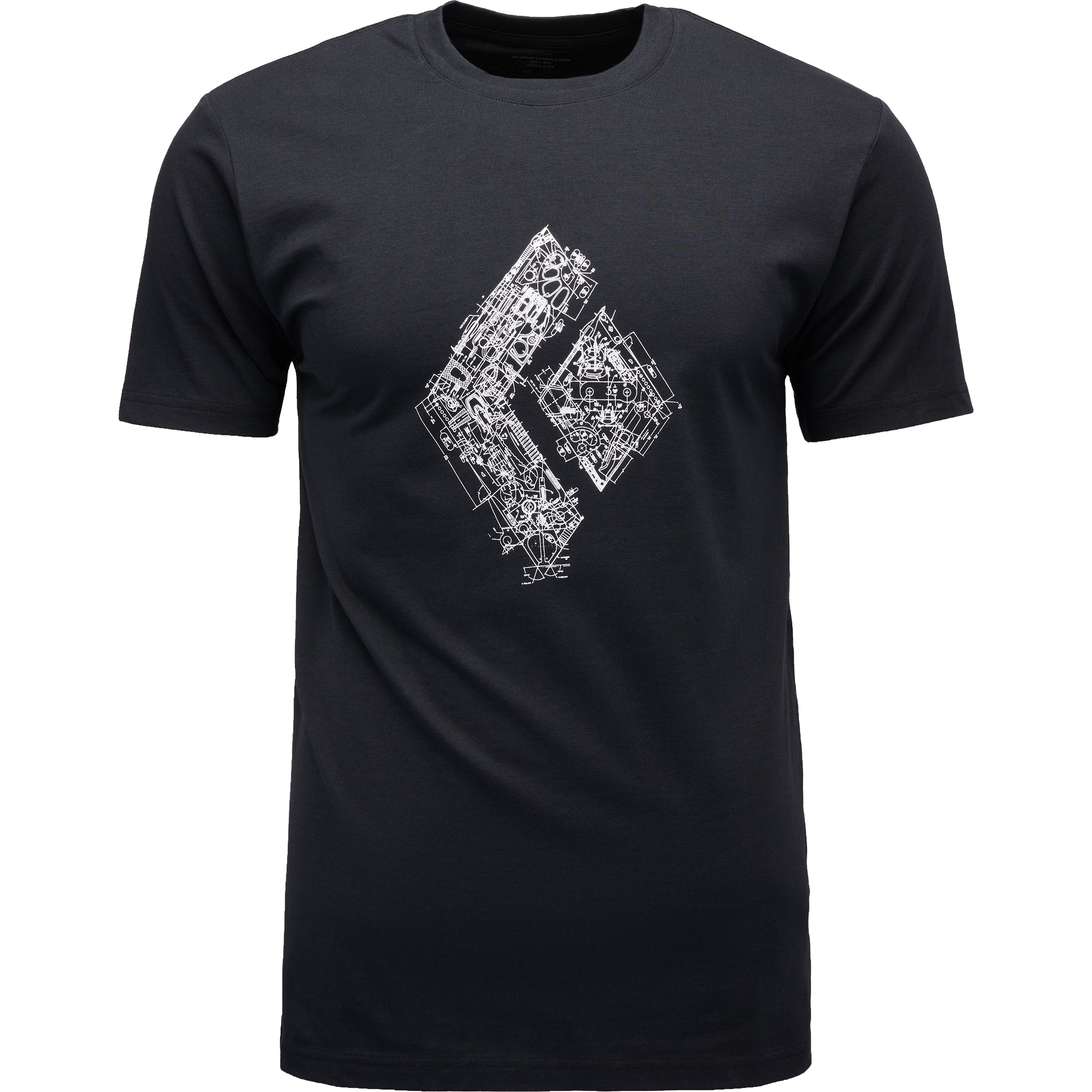 Black Diamond Engineered Diamond Herren T-Shirts schwarz Größe L Lifestyle Hautfreundlich