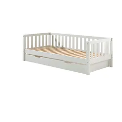 KOJENBETT Karena 211x68x98 aus Massivholz in Weiß