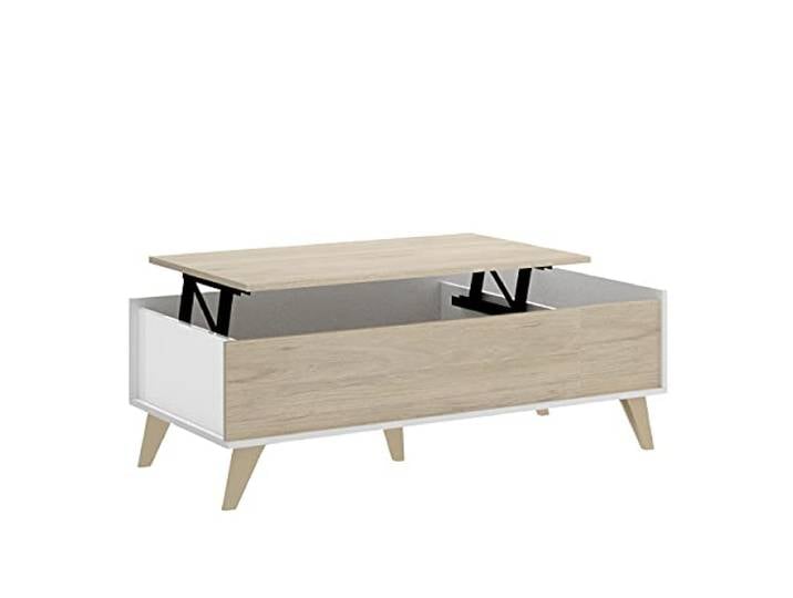 Mueble Ness Couchtisch, Melamin, Weiß, Normal