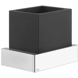 Gessi Rettangolo Accessoires Wand-Glashalter, Becher schwarz, 20808099, Farbe: Schwarz XL