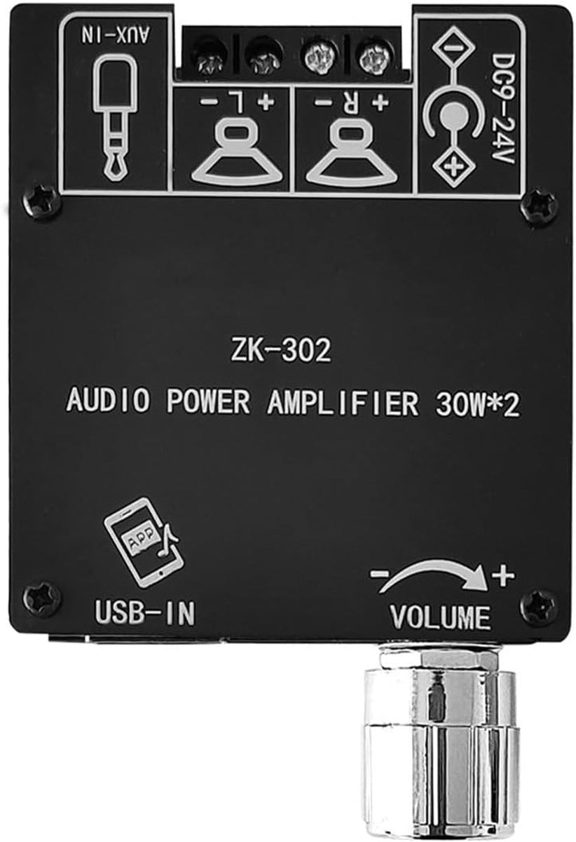 Bluetooth Mini HIFI Versterker Module 2.0 Stereo Dual Channel 30W + 30W voor DIY Speakers en Audio Projecten