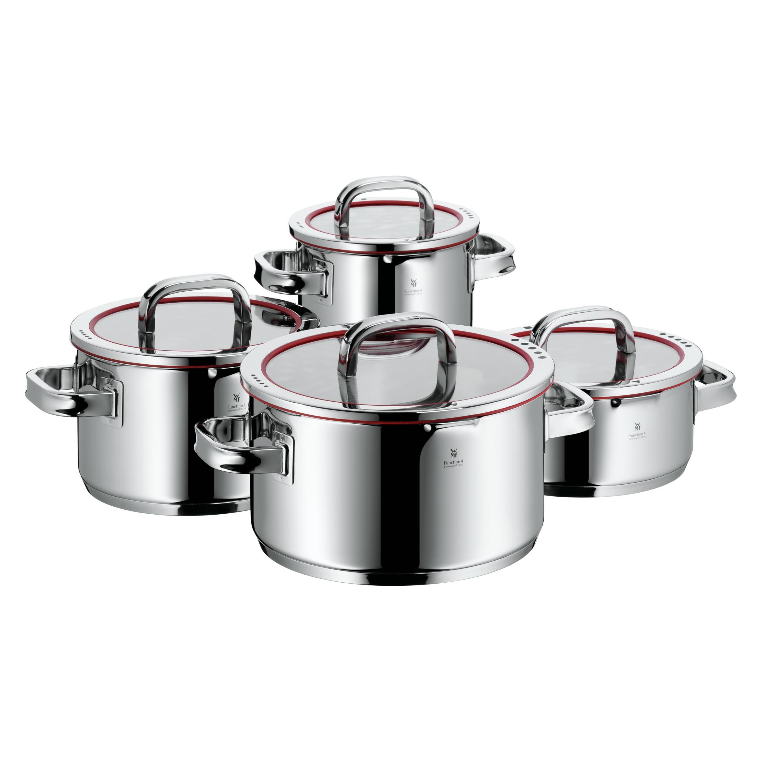 WMF Function 4 Topf-Set 4teilig (760046380), Edelstahl (07 6004 6380)