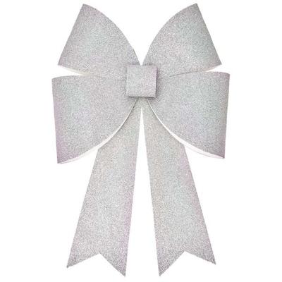Bastelset XL-Schleife, Glitter, Silber Irisierend,, 200 g/m²