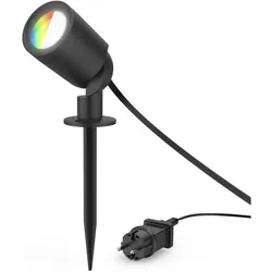 Hama, Gartenbeleuchtung, Gartenleuchte WLAN, Gartenstrahler + Erdspiess, Matter, IP65, farbig (IP65)