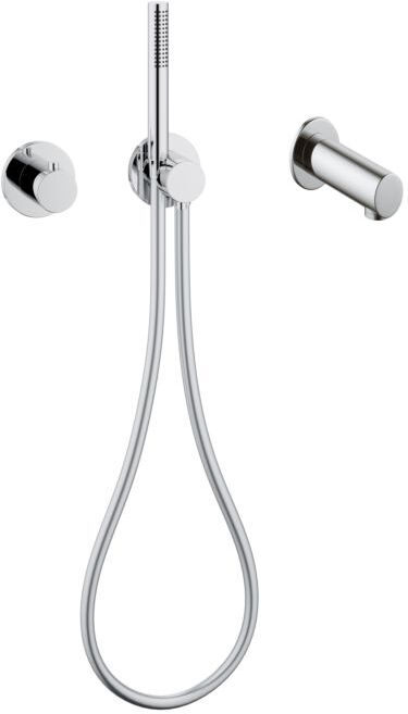 Keuco Ixmo Brause-Set 11 59606010001 mit Brause-Thermostat, Rosette rund, verchromt