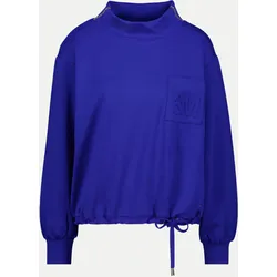 Sweatshirt mit Schmuck-Detail Blau 42