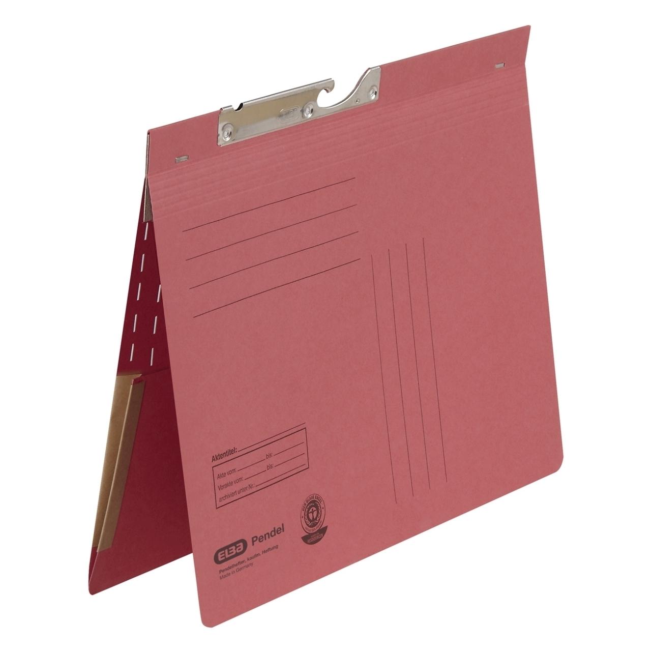 Elba Pendelhefter mit Tasche, DIN A4, Manilakarton, rot (A4, 1x) (90463 RO)