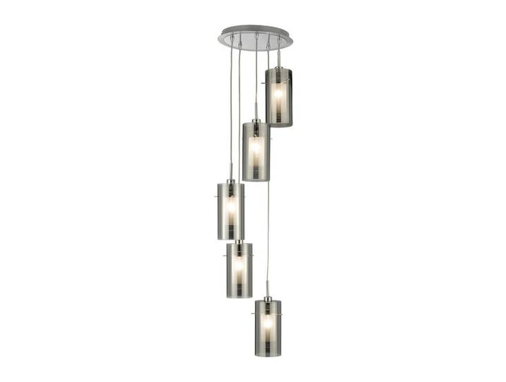 Hängeleuchte Duo II, Silberfarben, Chromfarben, Metall, Glas, 28x120x28 cm, Europäischer Sicherheitsstandard, Lampen & Leuchten, Innenbeleuchtung, Hängeleuchten, Pendelleuchten