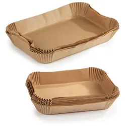 Rachs KOCHWERK Backpapier-Schalen für Heißluft-Fritteusen - 100-tlg. (75x klein, 25x groß)