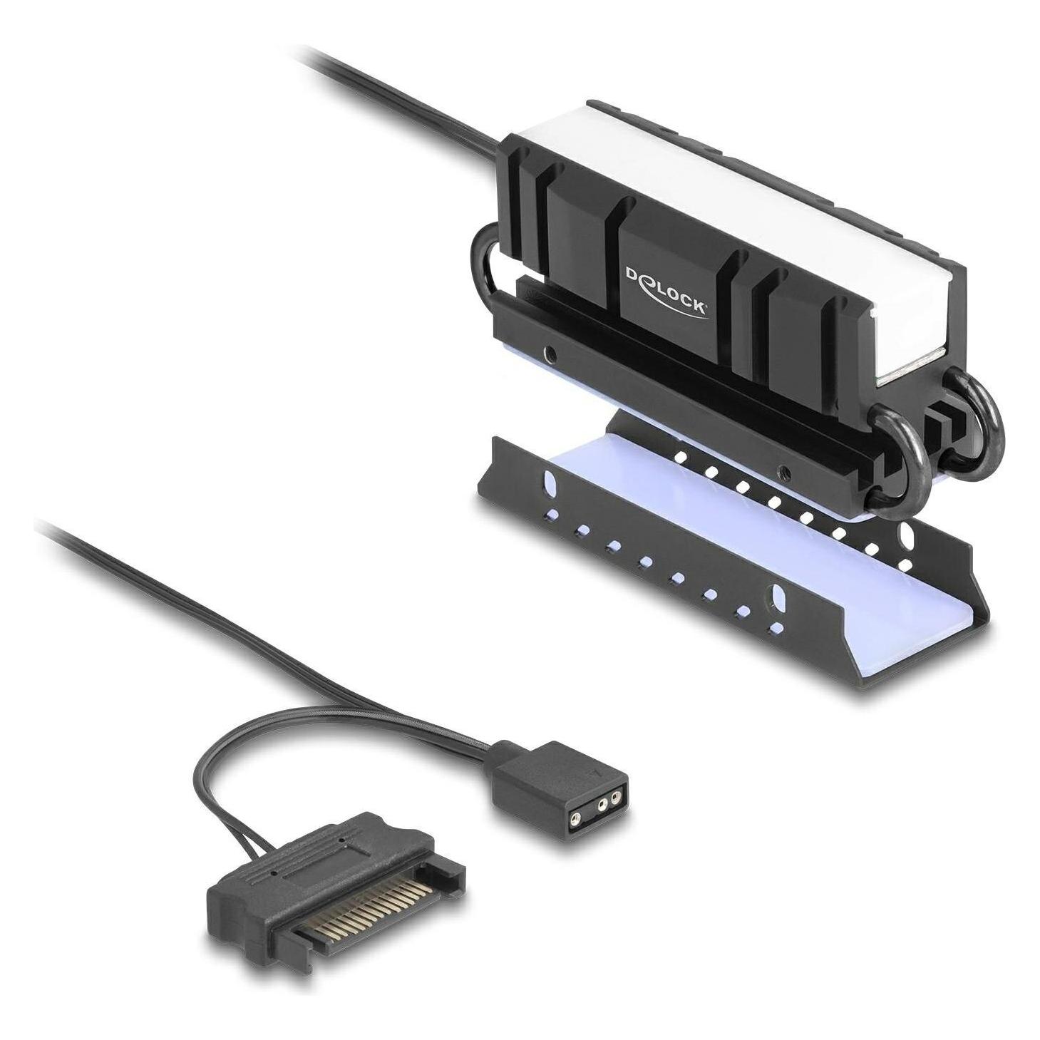 Delock M.2 Kühlkörper für SSD 2280 mit RGB LED Beleuchtung (18460)