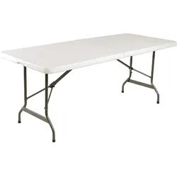 Bolero Rechteckiger Mittelklapptisch 6ft Weiß