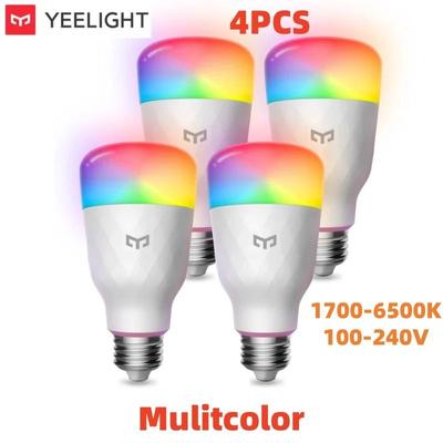 Uplifted Finds Yeelight Smart LED Bulb W3 (E26)   Global Version Dimmable WiFi Light With Voice Control multicolor 4 Pcs