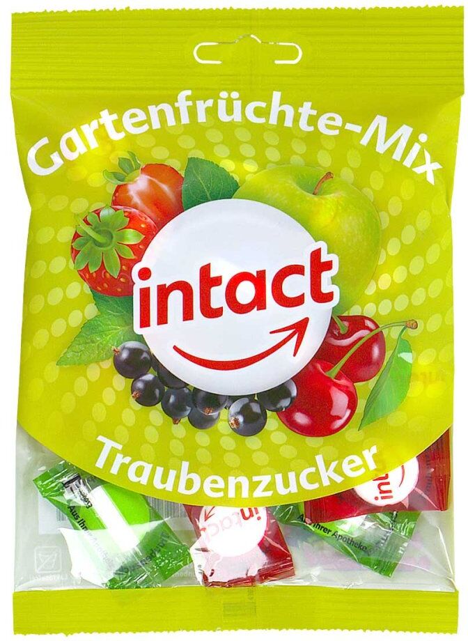 Intact Traubenzucker Beutel Gartenfrüchte-mix 75g