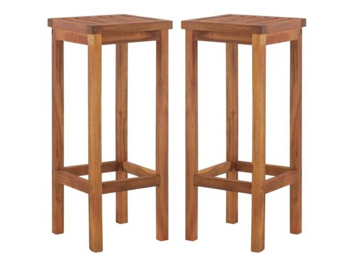 ZQQLVOO Barhocker 2er Set Massivholz Akazie, Holz Barstuhl mit Fußstütze Ölbehandelte Oberfläche, feuchtes Tuch reinigbar, Fußstütze für Komfort, wetterbeständig, einfache Endmontage, 110 kg