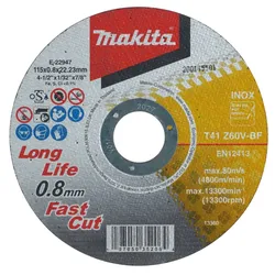 Makita Trennscheibe INOX 115x0,8 mm Long Life Fast Cut - E-22947