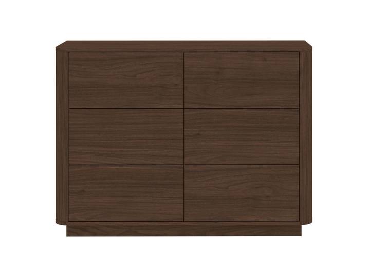 Mid.you Kommode, Walnussfarben, Holzwerkstoff, 6 Schublade(n) Schubladen, 115.2x85.5x40 cm, stehend, Kleinmöbel, Kommoden, Kommoden