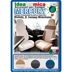 Ideatermica Mercury D Sitzbezug mit integrierter Kopfstütze und Gurten 2 Stück anthrazit