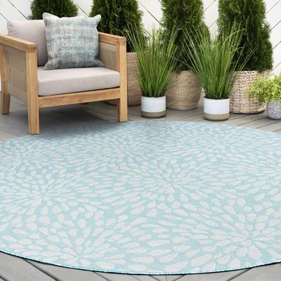Alise Rugs Exo Coastal Floral Indoor/Outdoor Area Rug