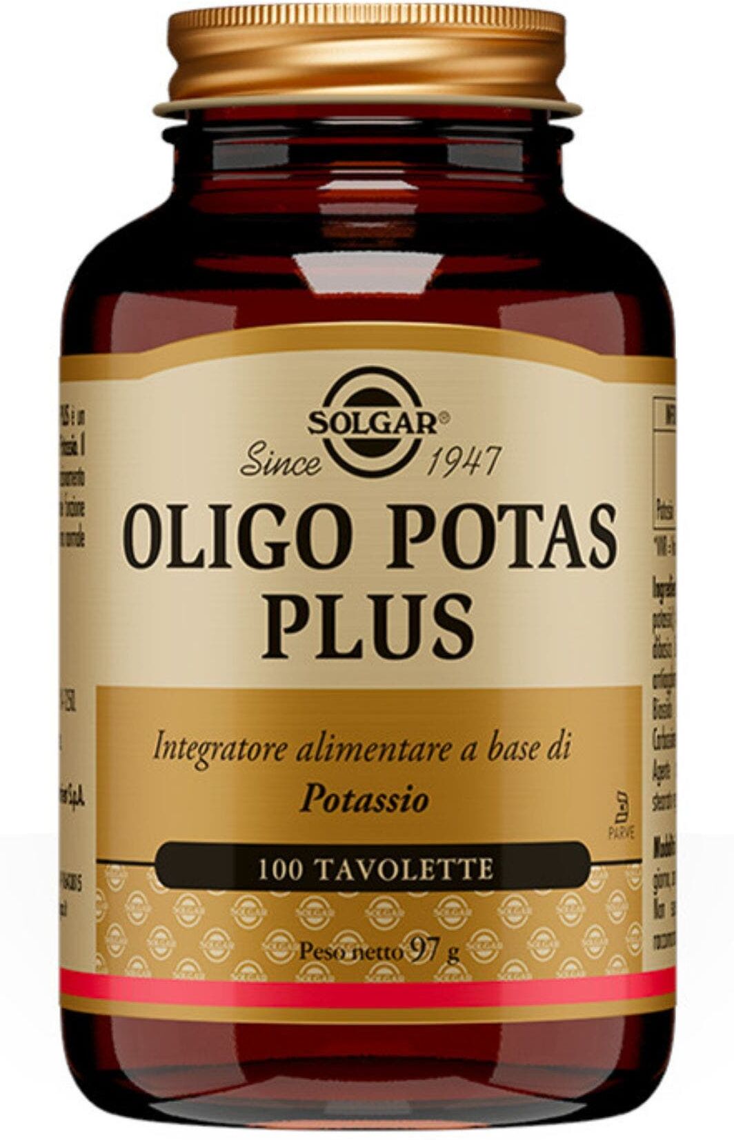 SOLGAR Oligo Potas Plus 100 Tavolette 