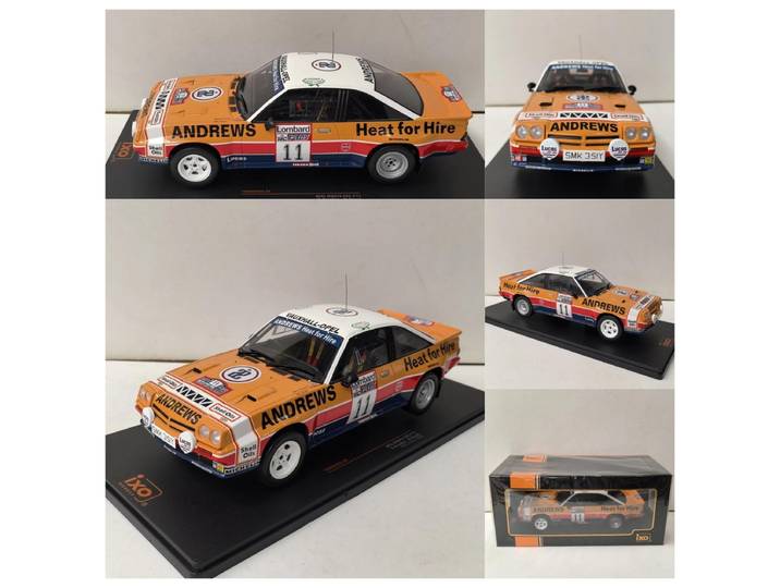 IXO Modèle miniature en métal à l'échelle 1/18 OPEL ASCONA 400 # Modèle de voiture en alliage C4, voiture de rallye 1985, 11 pièces
