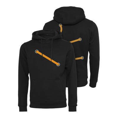 Rundhalspullover MISTERTEE "MisterTee Herren Laces Hoody", Herren, Gr. S, schwarz, 100% Baumwolle, mehrfarbig, U-Boot-Ausschnitt, Pullover Rundhalspullover