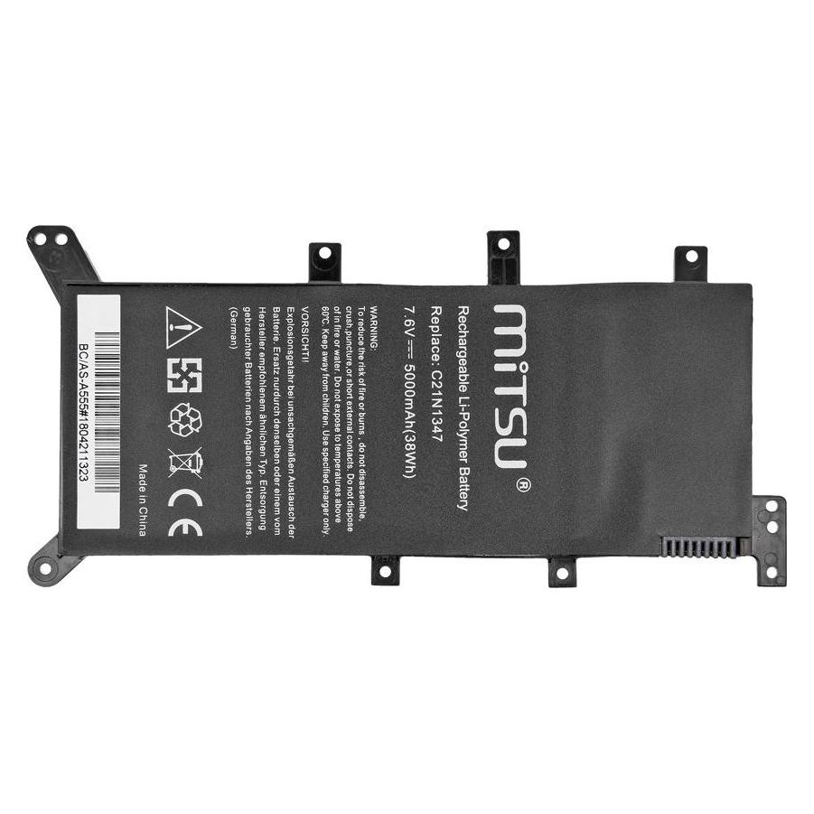 Mitsu BATTERY BC/AS-A555 (ASUS 5000 MAH 38 WH) - Batterie (4 Zellen, 5000 mAh) (BC/AS-A555)