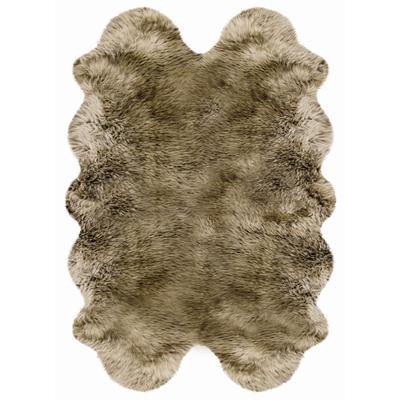 Fellteppich HEITMANN FELLE "Lammfell 190", braun (braun mit hellbraunen spitzen), B:120cm H:70mm L:185cm, Obermaterial: 100% Lammfell, Teppiche, Fellteppich, Premium Qualität, echtes Austral. Lammfell, besonders weich
