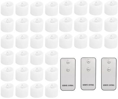 Inspired Living Remote Control Flameless LED Candles 24 Or 48 Piece Flickering Tea Light Set For Weddings And Home Decor 36pcs