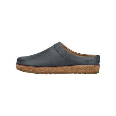 Hausschuh HAFLINGER "Haflinger Hausschuhe Leder", Damen, Gr. 44, grau, Leder, Schuhe Hausschuh
