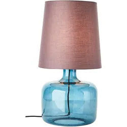 Brilliant, Tischlampe, Hydra Tischleuchte 57cm taupe/dunkelblau Glas/Textil Schnurzwischensch (E27)