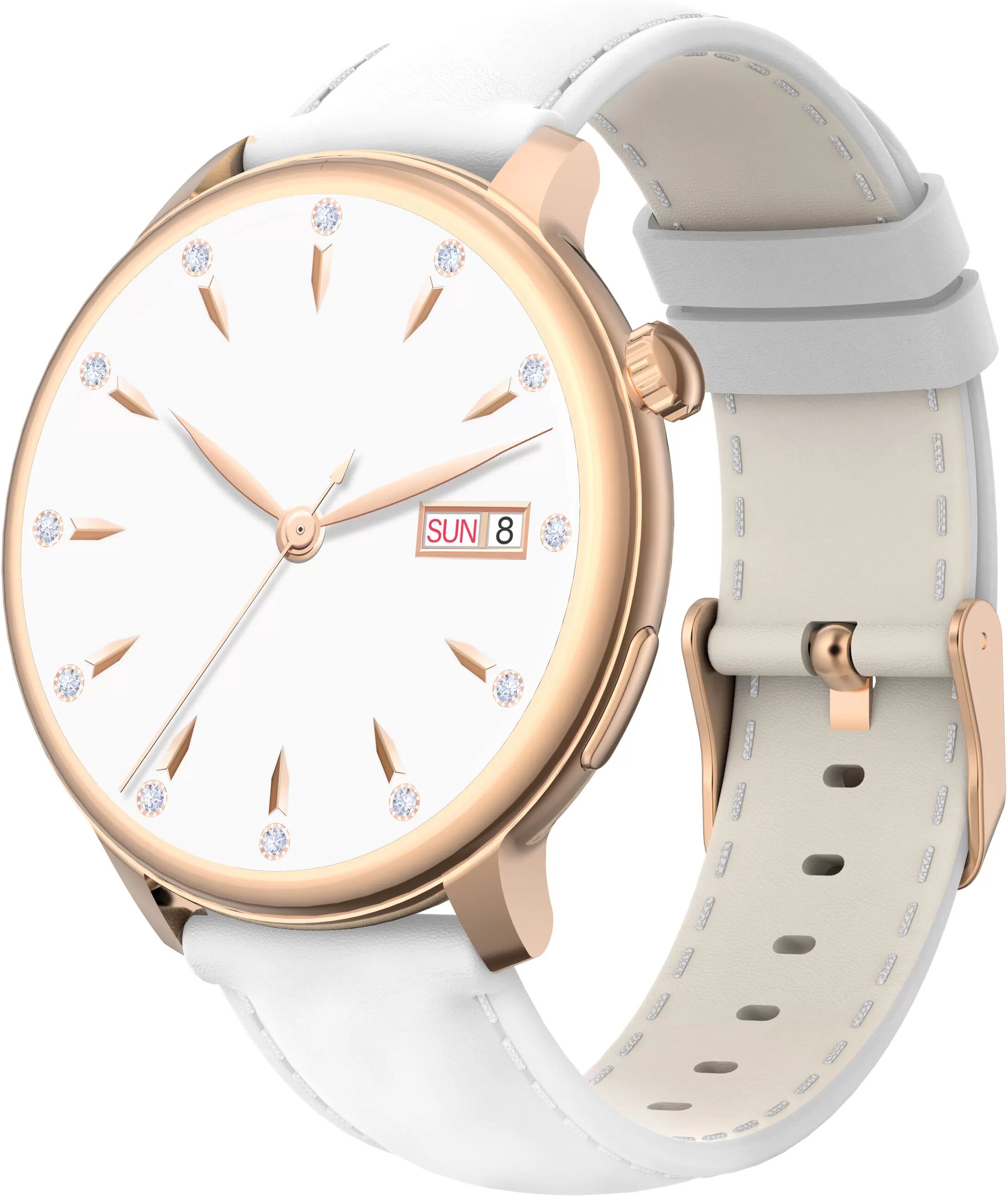 INF Smartwatch mit Überwachung von Herzfrequenz, Blutdruck und Blutsauerstoff Weiß