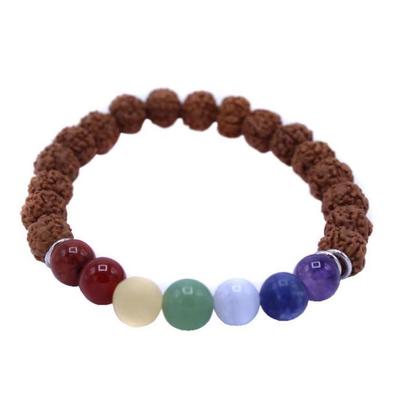 Chakra Armband Rudrakshaperlen in Geschenkbox