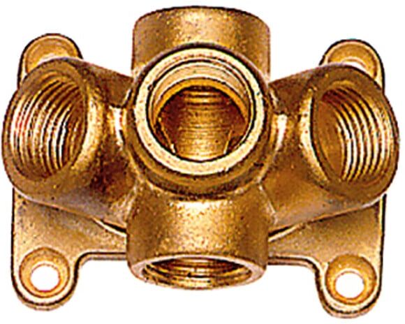 Riegler Verteiler zur Wandbefestigung, 5 Anschl. G 1/2, 3 Anschl. vorne (VT 1020)