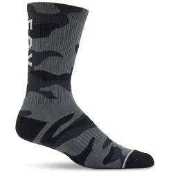 Fox, Herren, Sportsocken, Socks 24 Camo Crew Blk Cam (S, XS), Grau, Schwarz