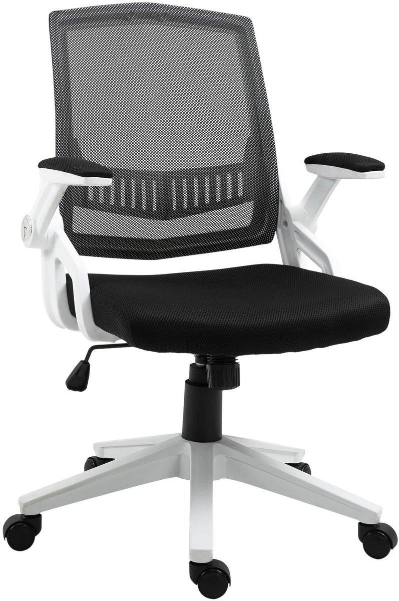 Roossentials ergonomische bureaustoel met kantelfunctie en verstelbare hoogte - Zwart