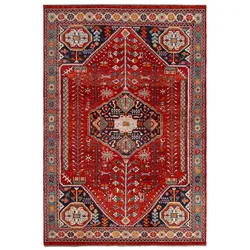 Orientteppich Ghazni Gashgai 140 x 200 cm Wolle Rot