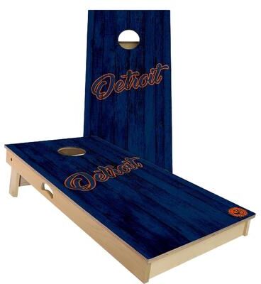 Skip's Garage Detroit Baseball Outdoor Cornhole Board Set