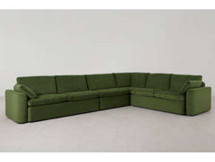 Model 13 Großes Ecksofa, Laubgrün