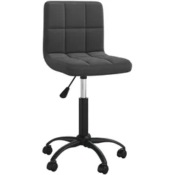 Helloshop26 - Schwarzer drehbarer Bürostuhl/Schreibtischstuhl/Computerstuhl aus Samt 02_0024165