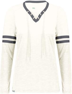 Holloway 223246 Women's Monterey Long Sleeve Top in Birch Heather/Heather size Medium   Polyester