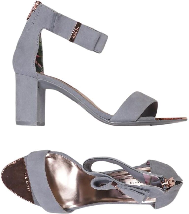 TED Baker Damen Sandalen, Grau, Gr. EU 38, Leder - Second Hand