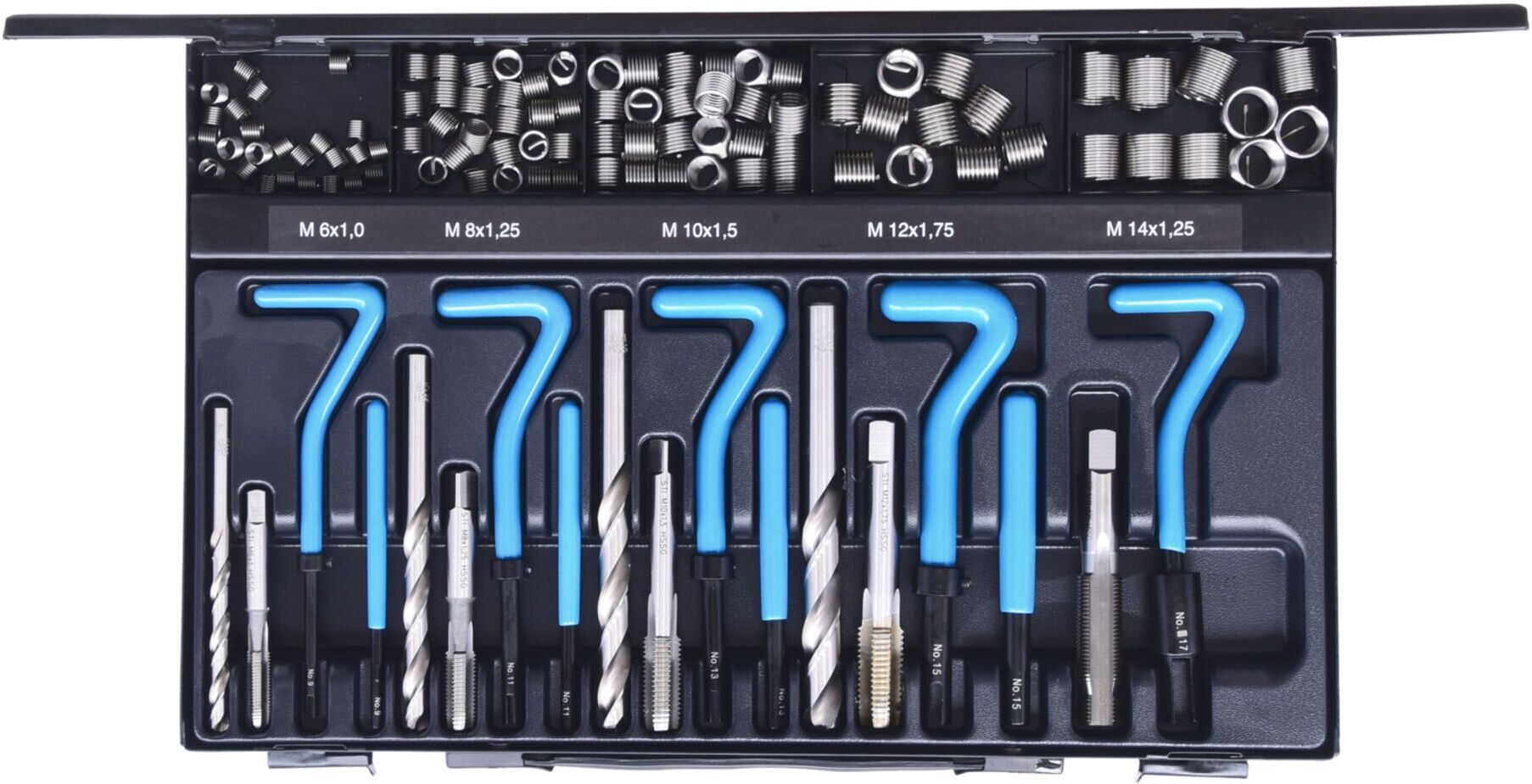 KS Tools Nirostahl Gewinde-Reparatur-Satz M6-M14, 113-teilig (150.6160)