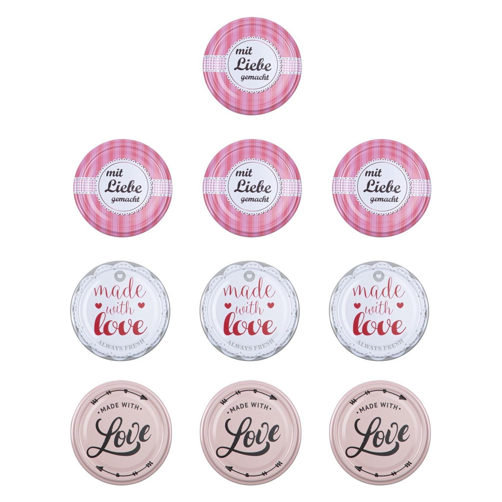 BigBuy 10er-Set Ersatzdeckel Twist-Off DECKEL für Einmachgläser Einmachglas Konfitürenglas Ø82mm (10 Stk.) (16609)