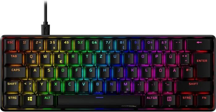 HyperX Alloy Origins 60   HP HyperX RED   schwarz   DE - Refurbished