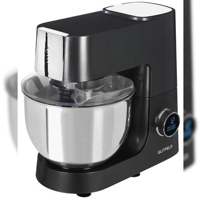 GUTFELS Küchenmaschine KITCHEN 5010 | 800 Watt | 6L Edelstahlschüssel | 12 Geschwindigkeiten | Display